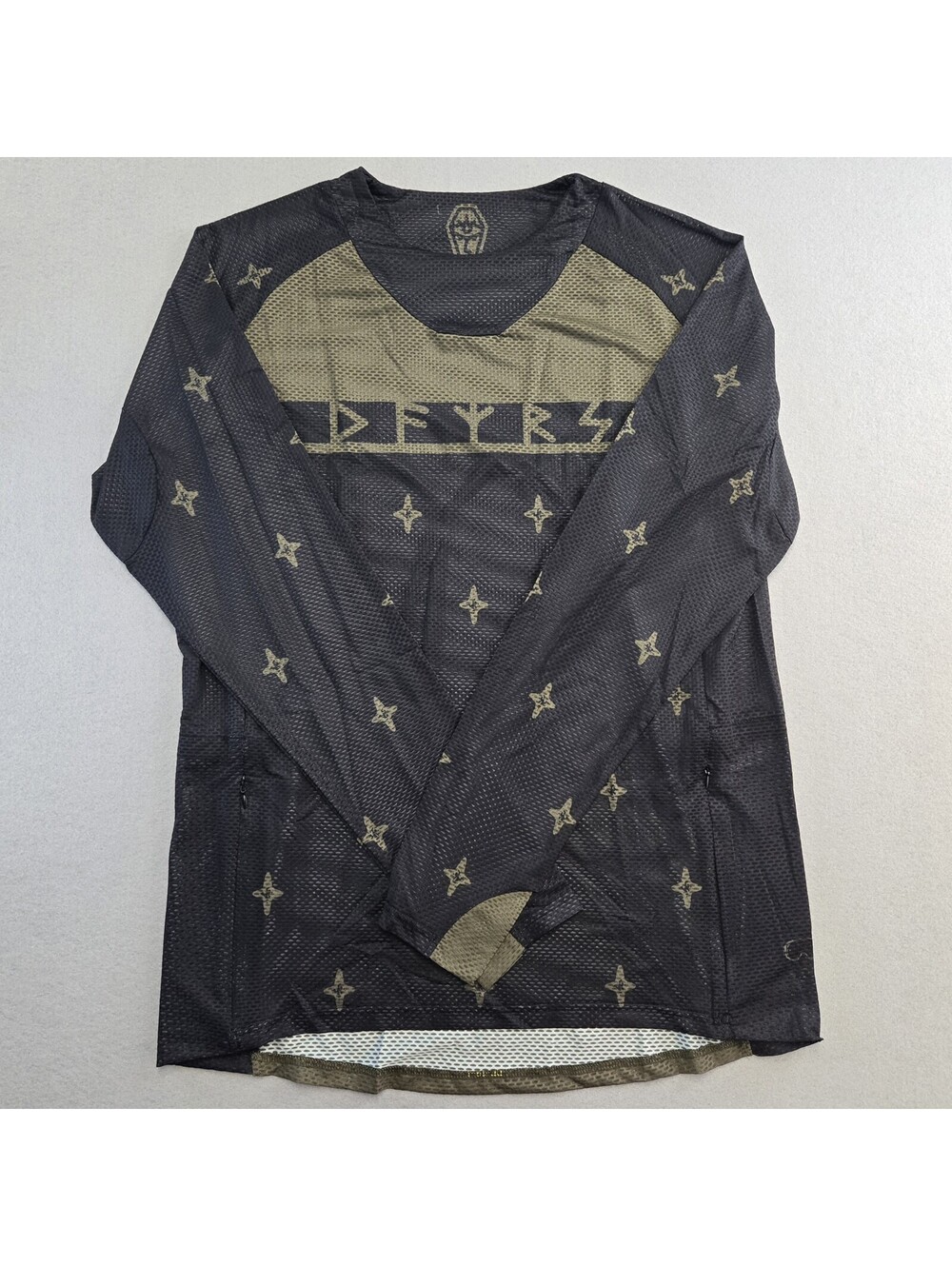 DFYRS Airborne LS Flowteq MTB Jersey Mens L Olive Long Sleeve Polyester NWOT